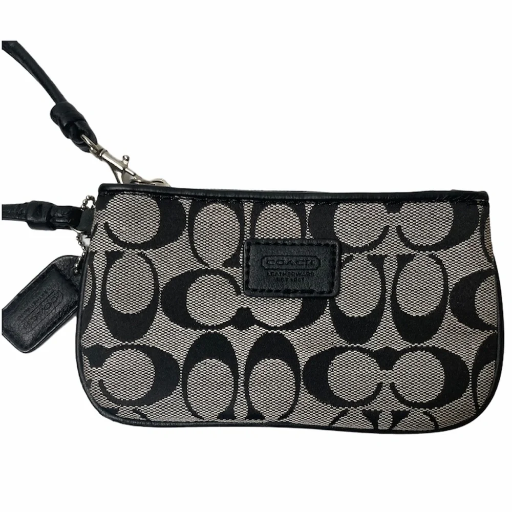 Coach black wristlet